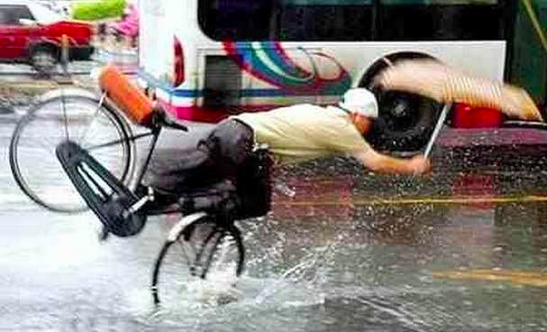 Fahrradfahren Bei Regen